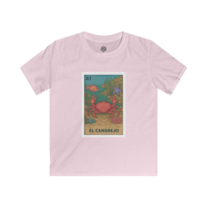 Crab Lotería kids soft style t-shirt image 3