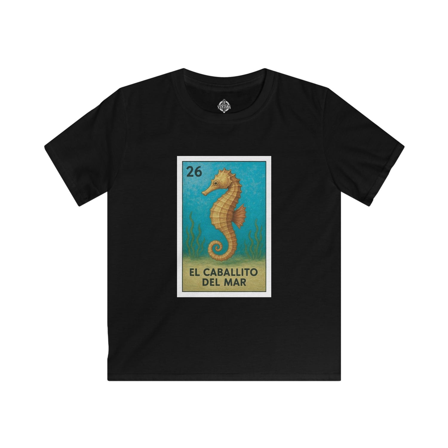 Seahorse Lotería kids soft style t-shirt image 5