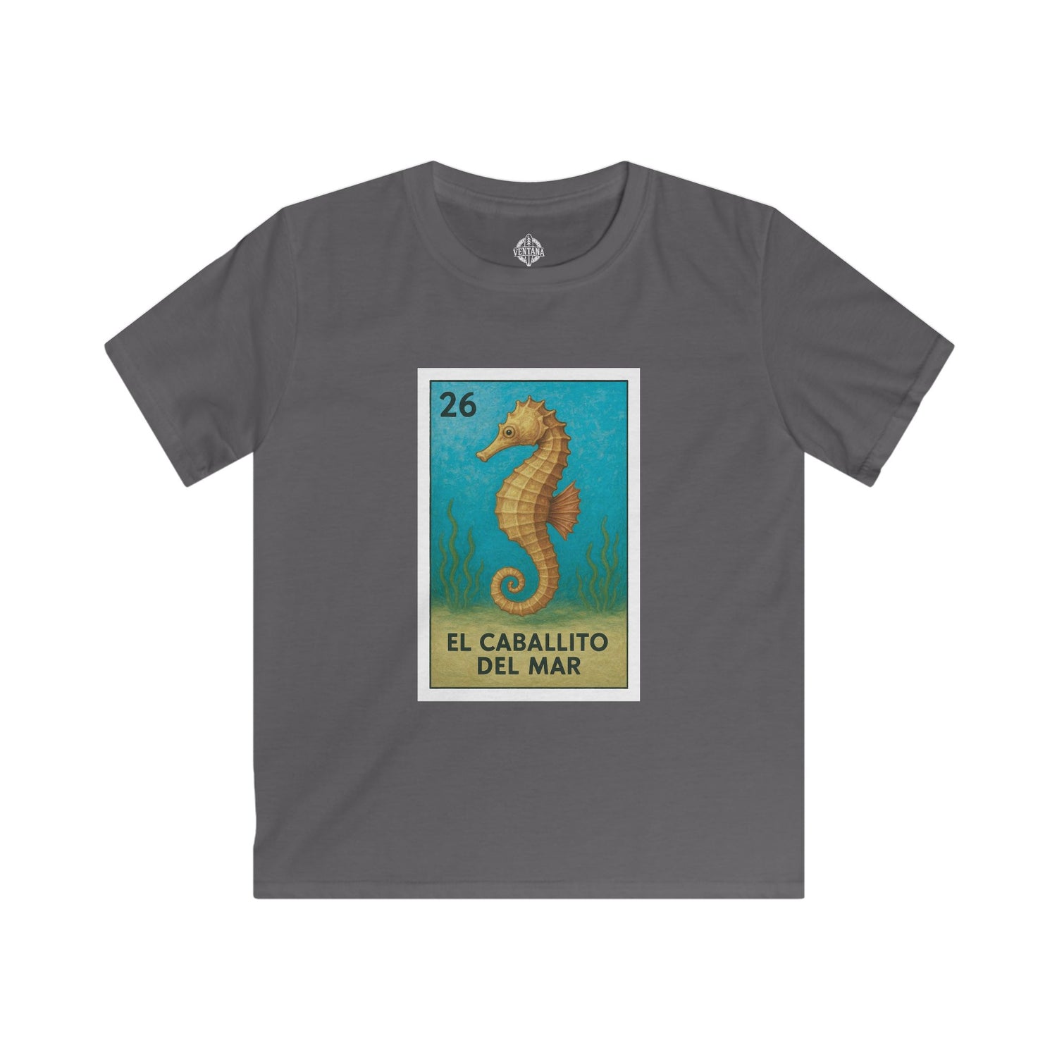 Seahorse Lotería kids soft style t-shirt image 9