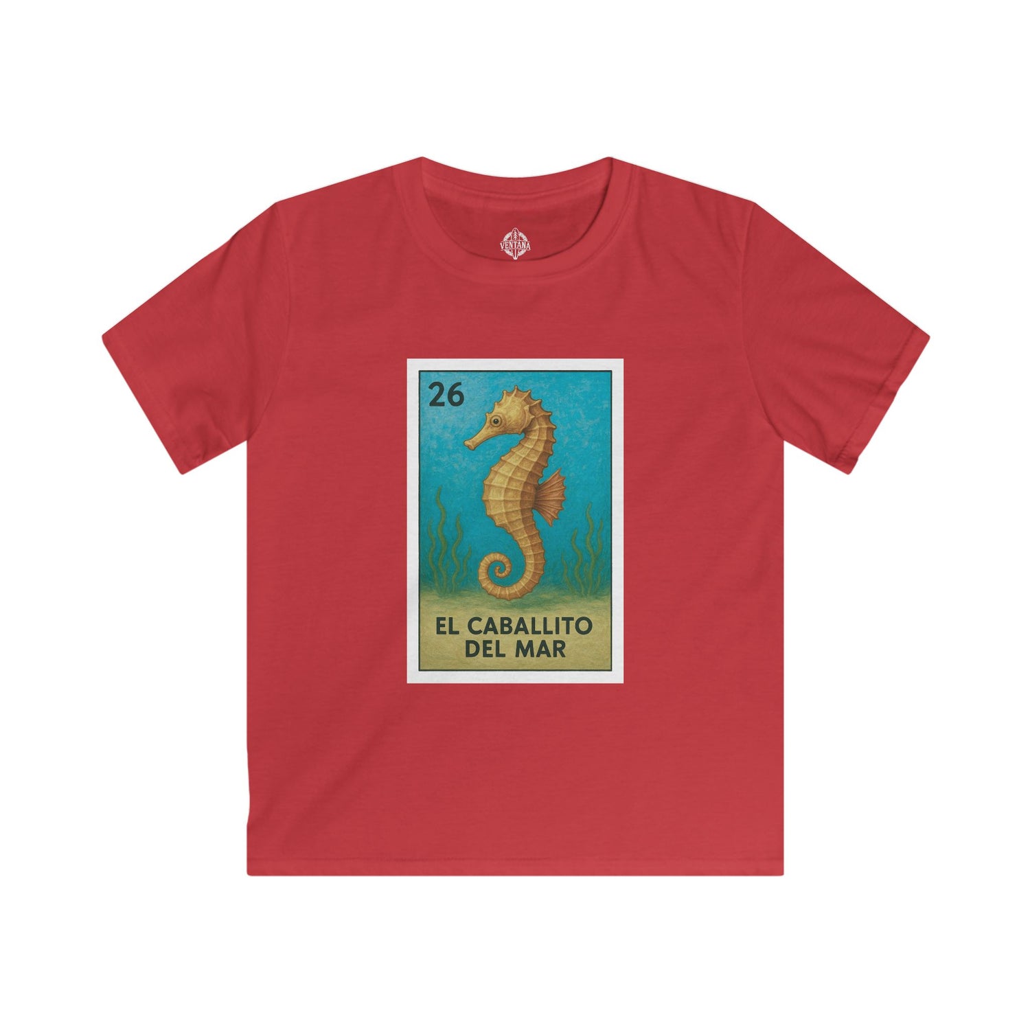 Seahorse Lotería kids soft style t-shirt image 12