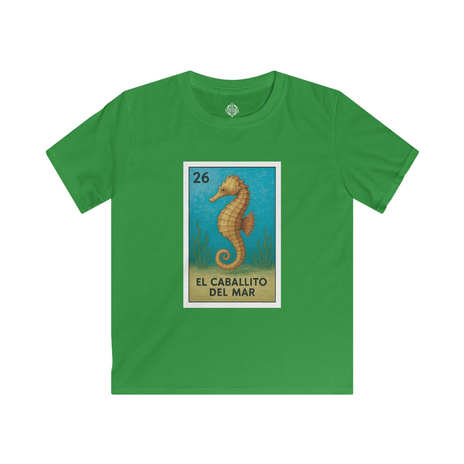 Seahorse Lotería kids soft style t-shirt image 8