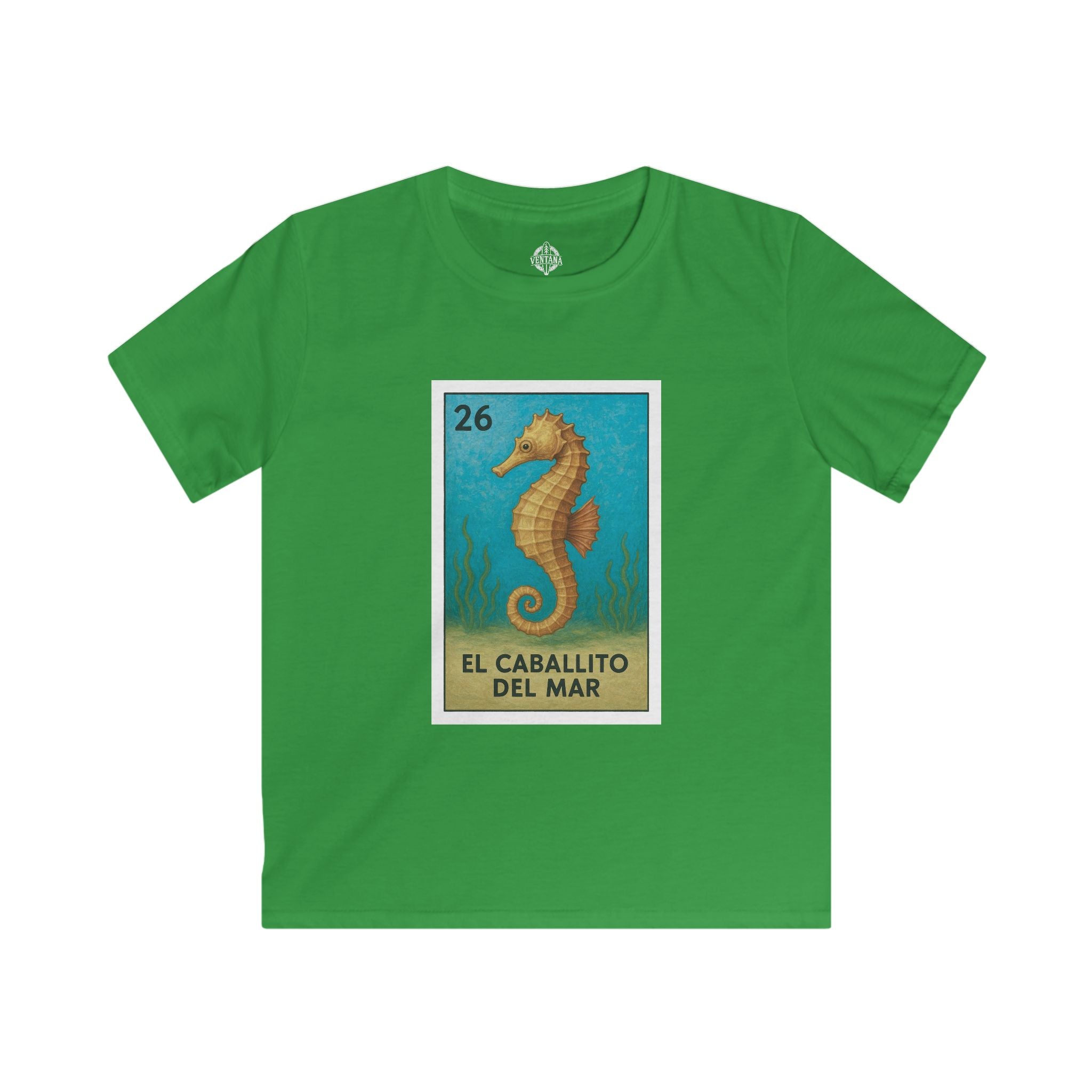Seahorse Lotería kids soft style t-shirt image 8