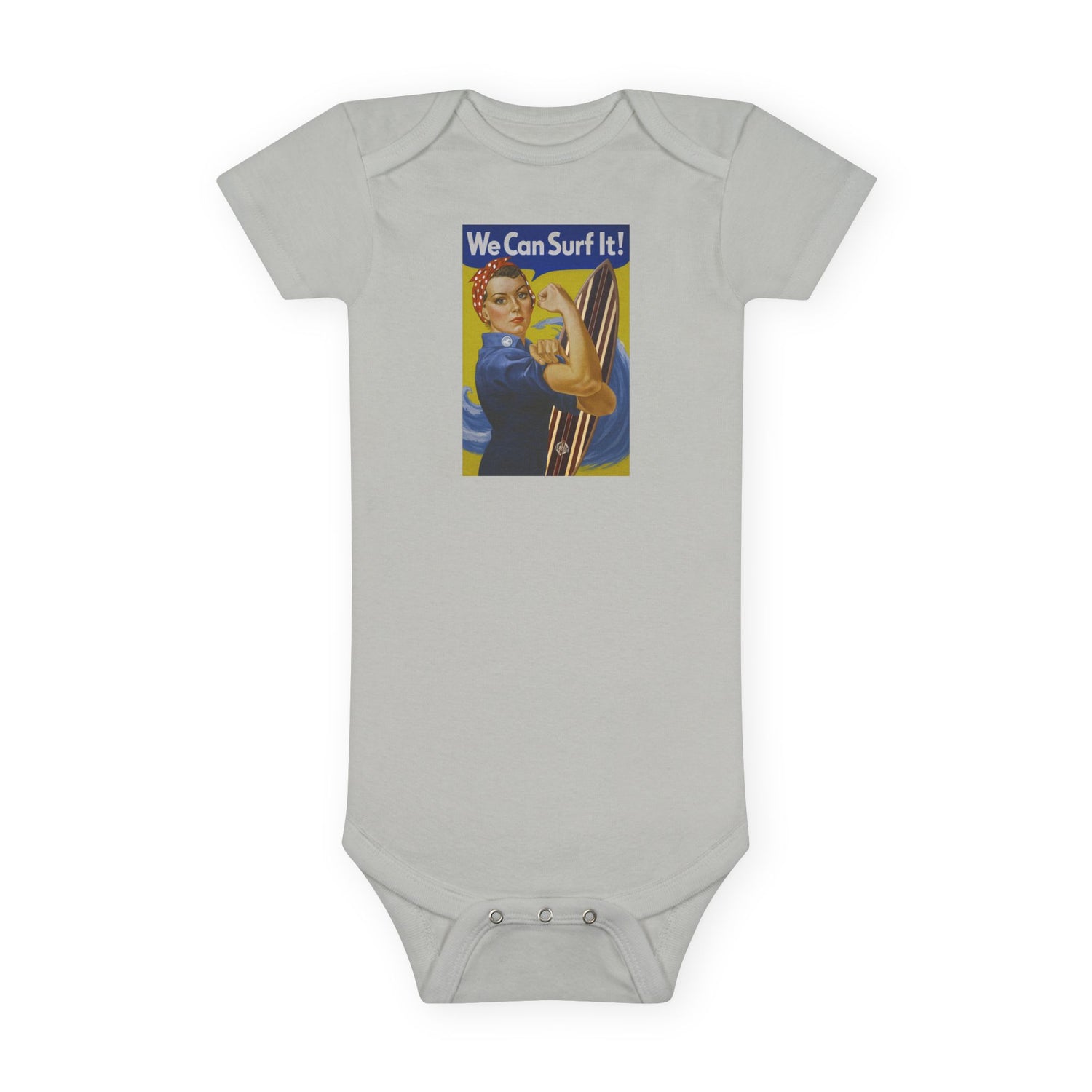 Rosie the Surfer baby cotton onesie image 4