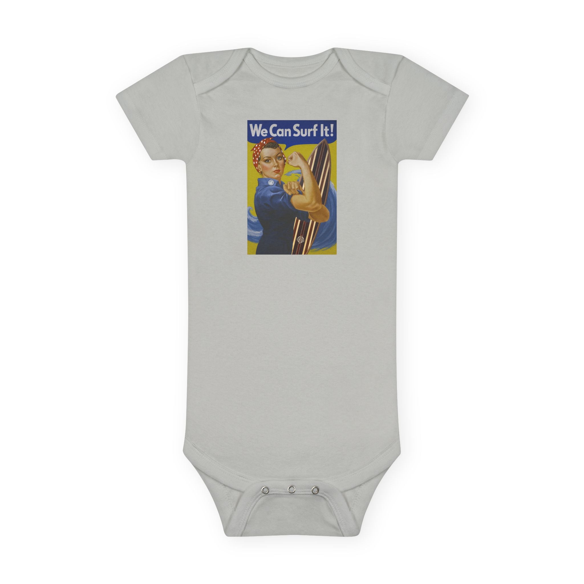 Rosie the Surfer baby cotton onesie image 4