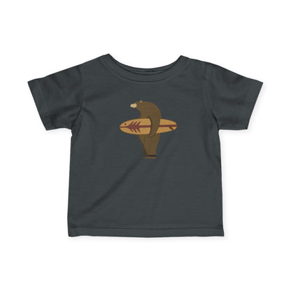Surfing Grizzly Bear by Fabian Lavater infant cotton t-shirt image 11