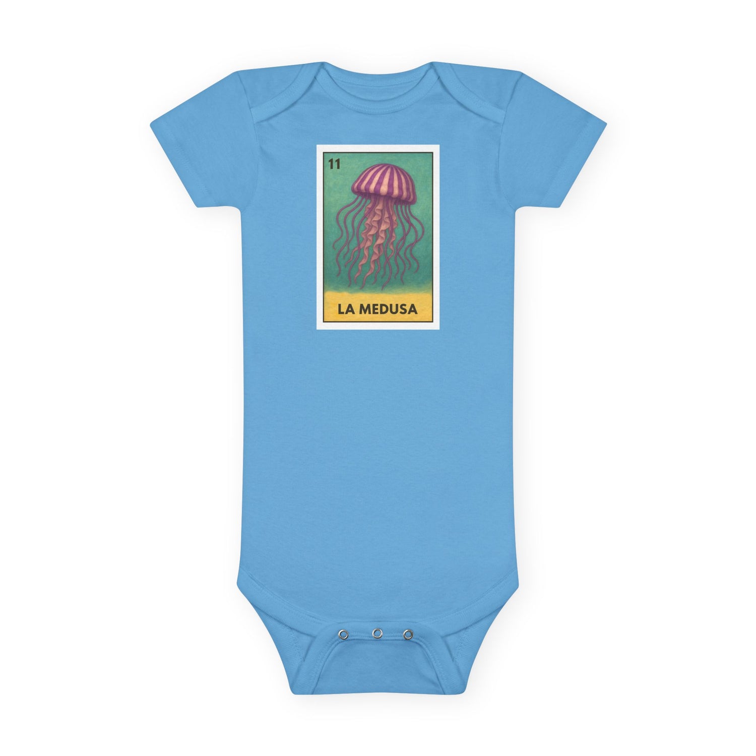 Sea Jelly Lotería baby cotton onesie image 1