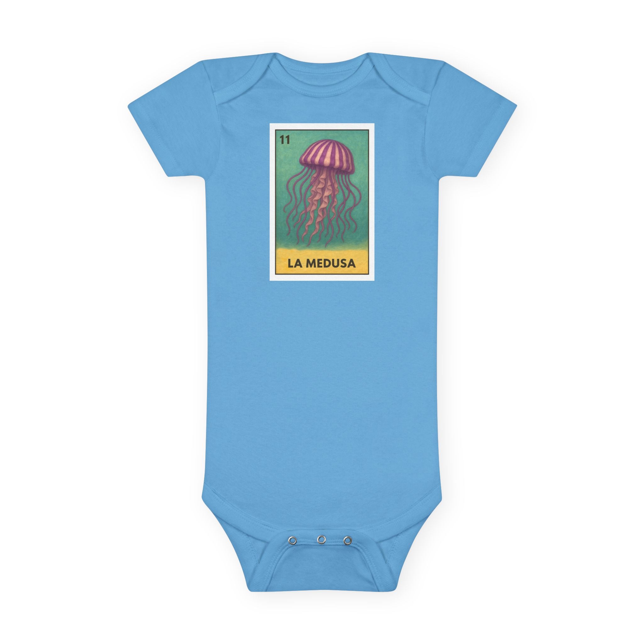 Sea Jelly Lotería baby cotton onesie image 1