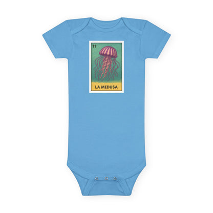 Sea Jelly Lotería baby cotton onesie image 1