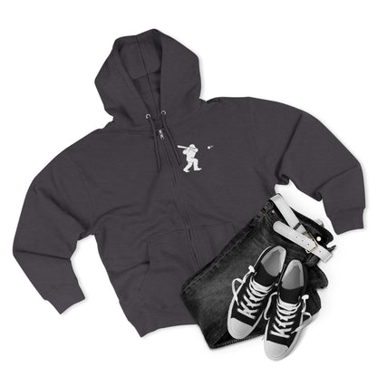 Ventana Sluggersquatch Unisex - Zip Cotton Blend Fleece Hoodie
