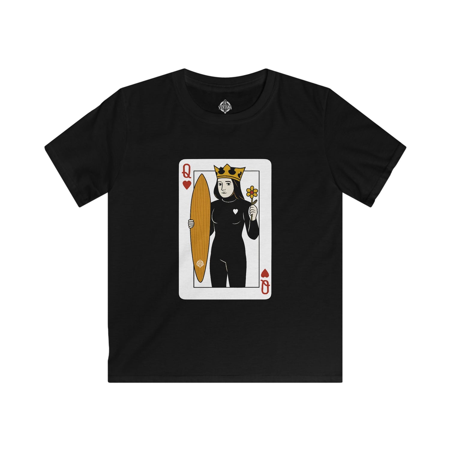 Queen of Hearts Surfer kids soft style t-shirt image 5