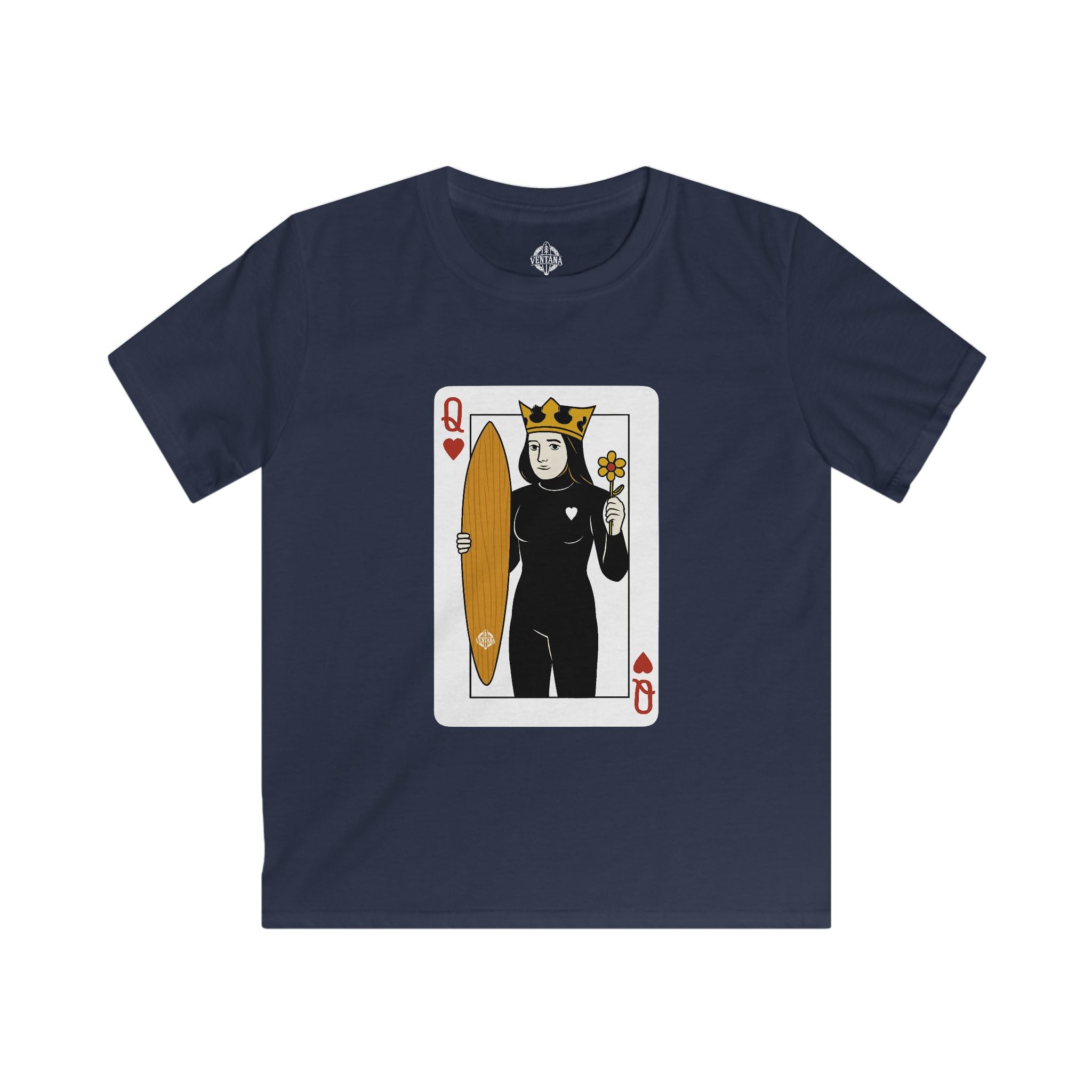 Queen of Hearts Surfer kids soft style t-shirt image 1