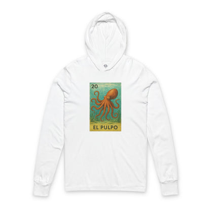 Octopus Lotería cotton hooded long sleeve t-shirt image 4