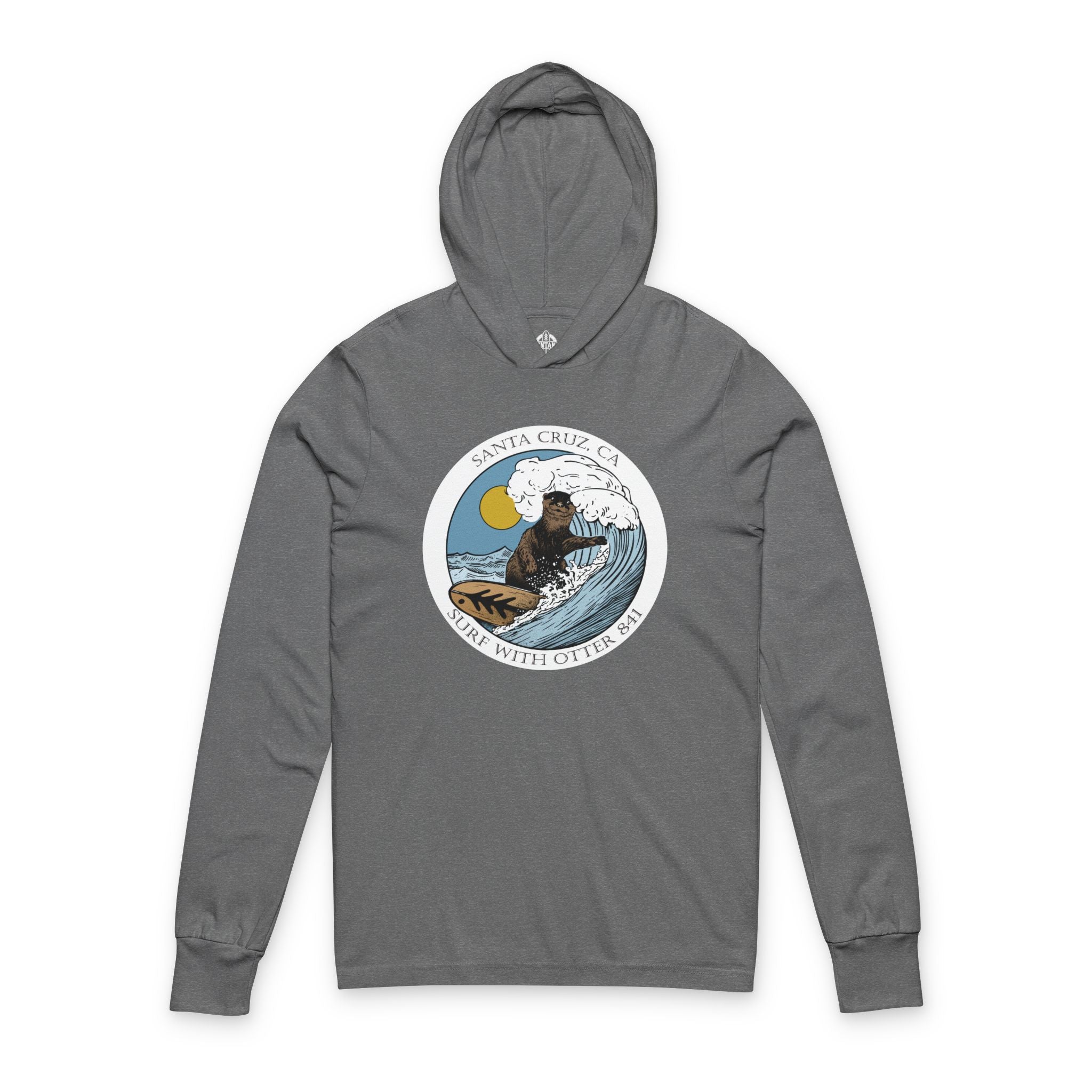 Otter 841 by Thiago Bianchini cotton hooded long sleeve t-shirt image 2
