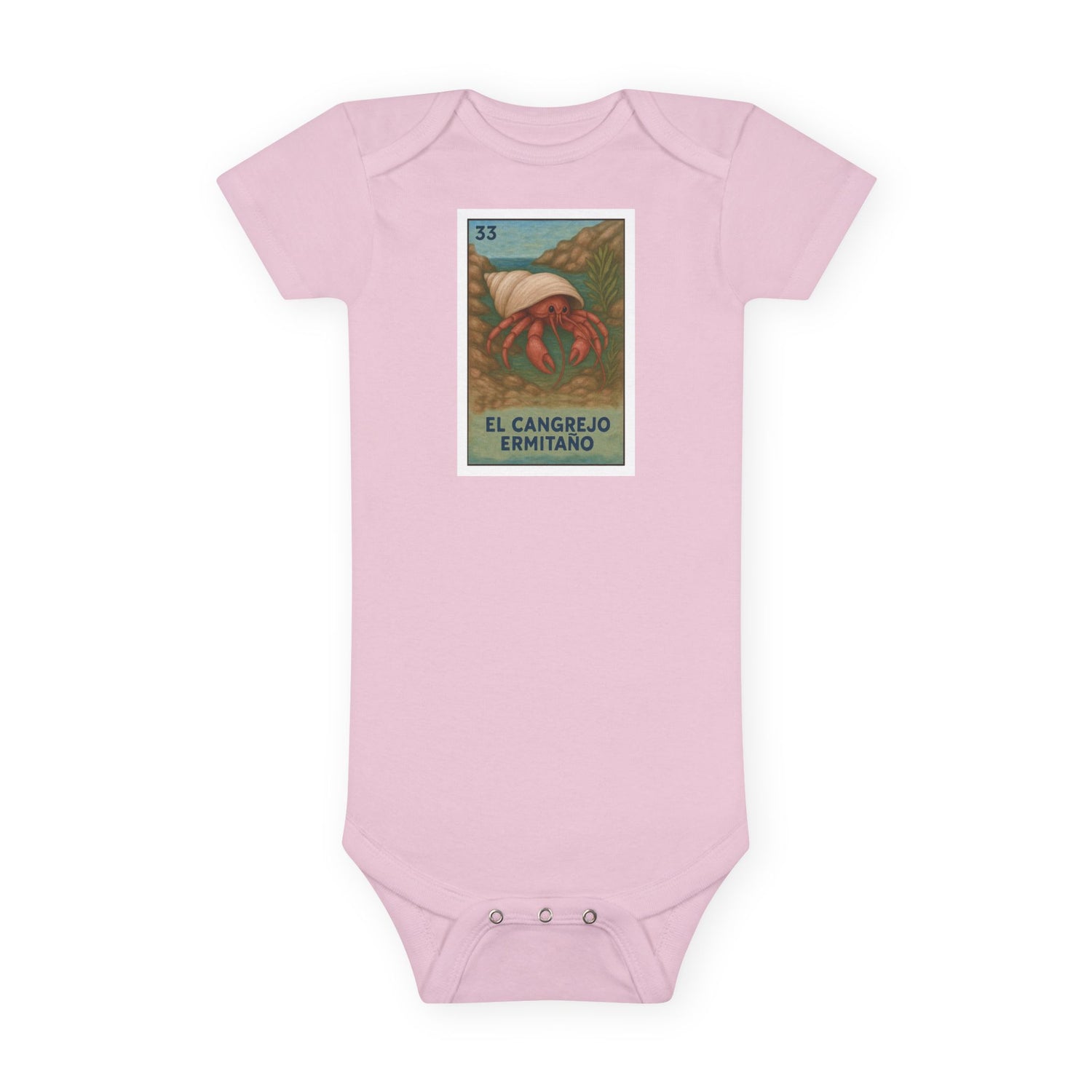Hermit Crab Lotería baby cotton onesie image 2