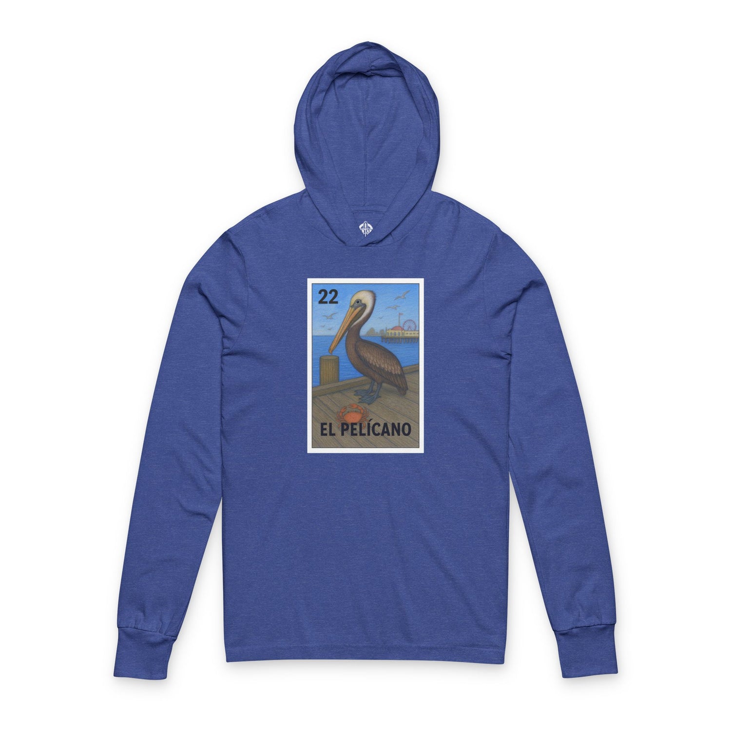 Pelican Lotería cotton hooded long sleeve t-shirt image 6