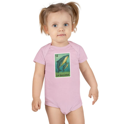 Whale Lotería baby cotton onesie image 16
