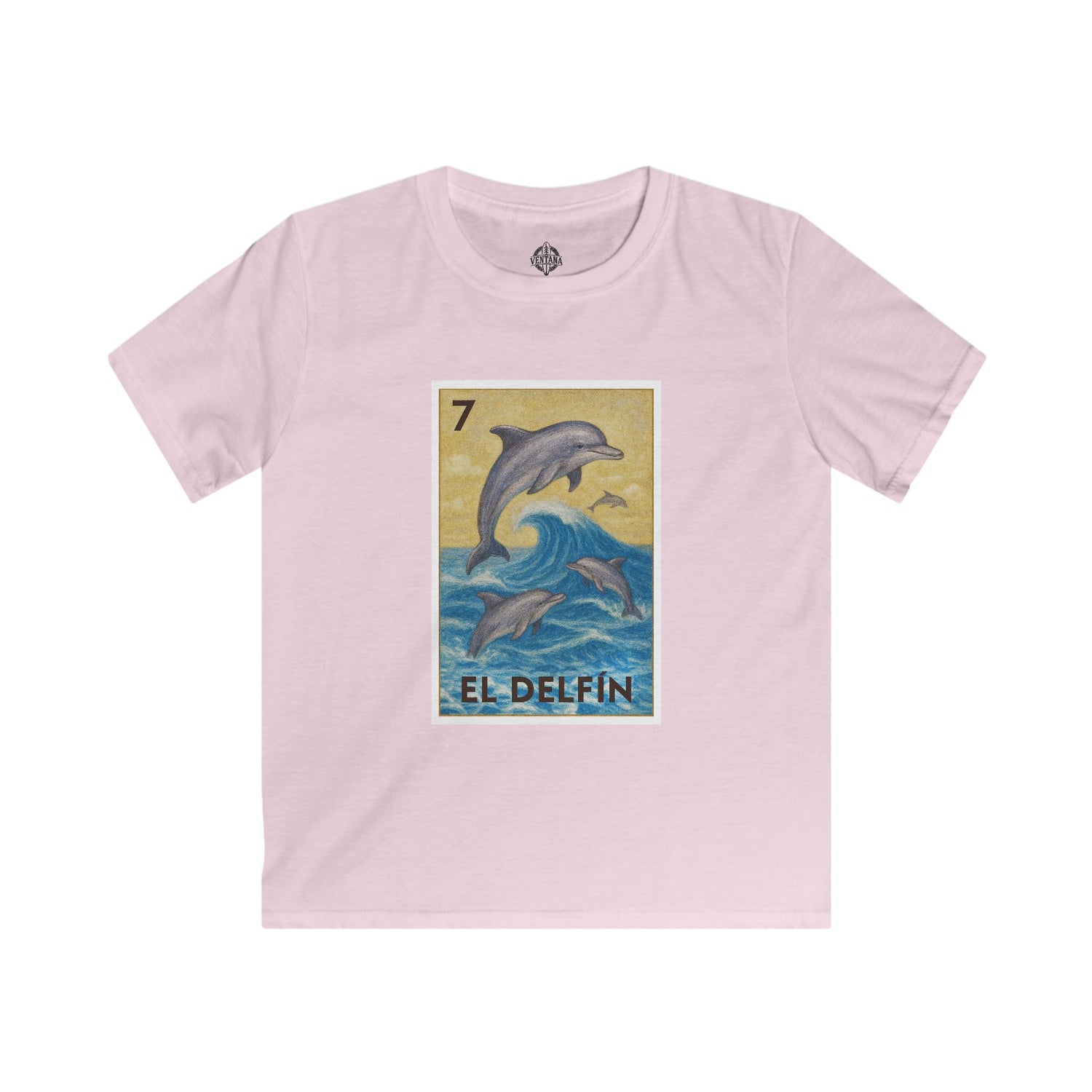 Dolphin Lotería Kids - Soft Style U.S. Cotton T-Shirt (El Delfín)