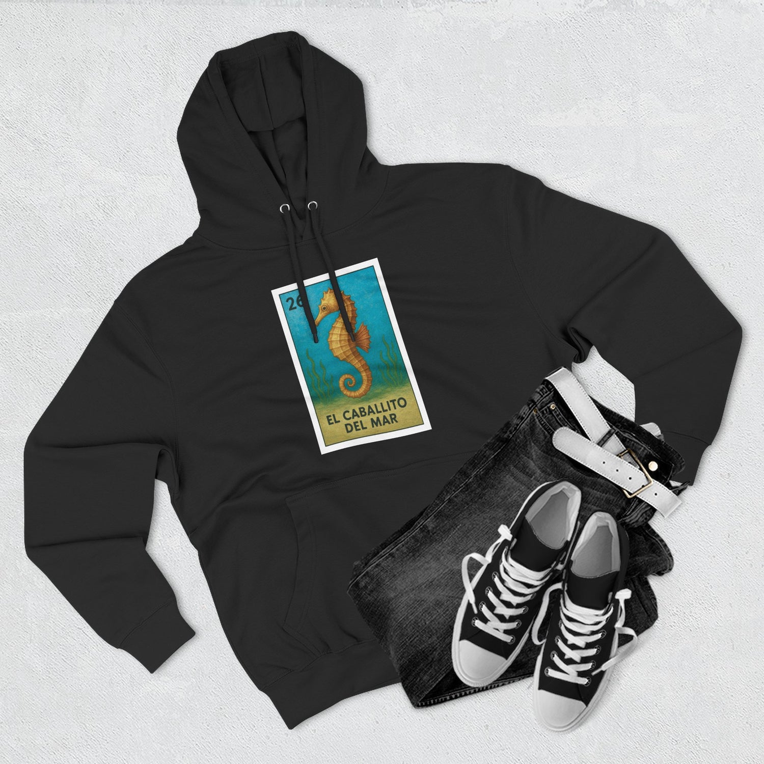 Seahorse Lotería Fleece Hoodie