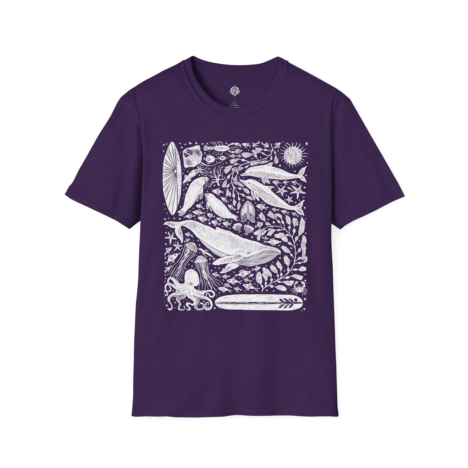 Ventana Marine Life by Lili Arnold cotton t-shirt image 14