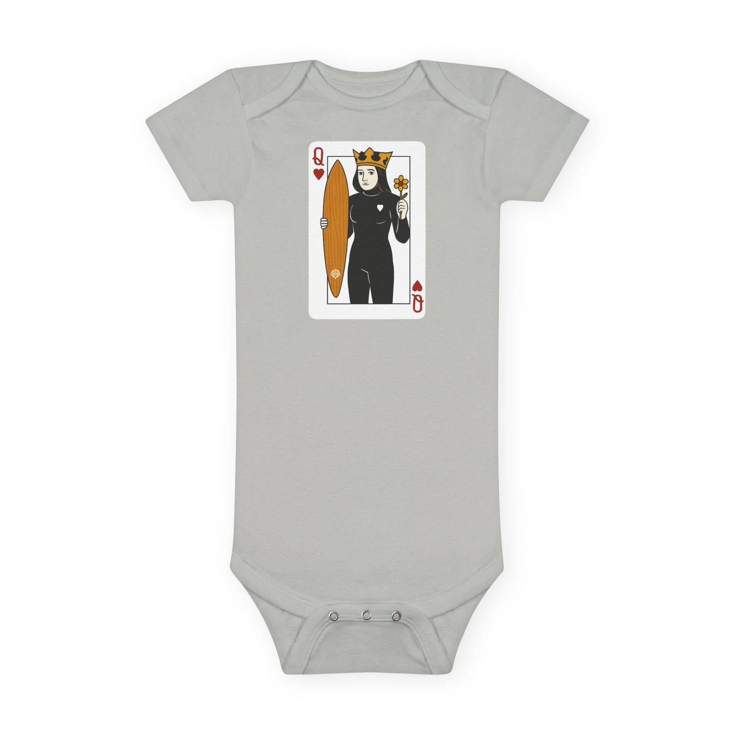 Queen of Hearts Surfer baby onesie image 4