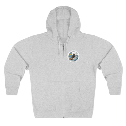 Surf with Otter 841 by Thiago Bianchini zip fleece hoodie image 5