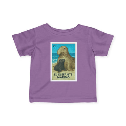 Elephant Seal Lotería infant cotton t-shirt image 15