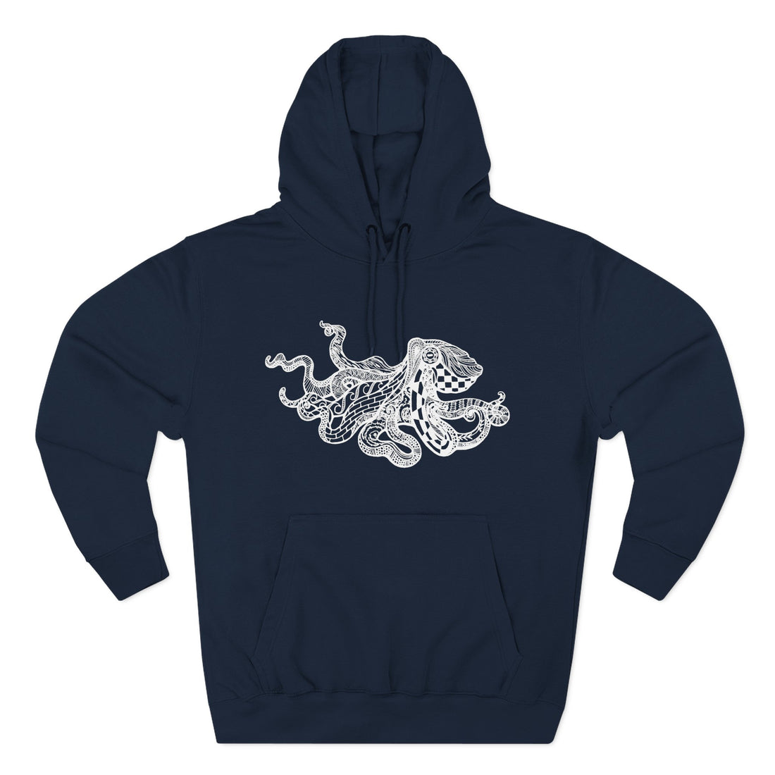 Ventangle Octopus Unisex - Pull-Over Cotton Blend Fleece Hoodie
