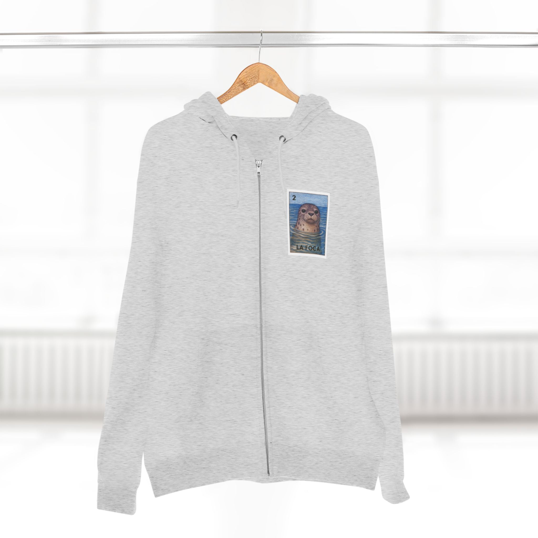Seal Lotería zip fleece hoodie image 9