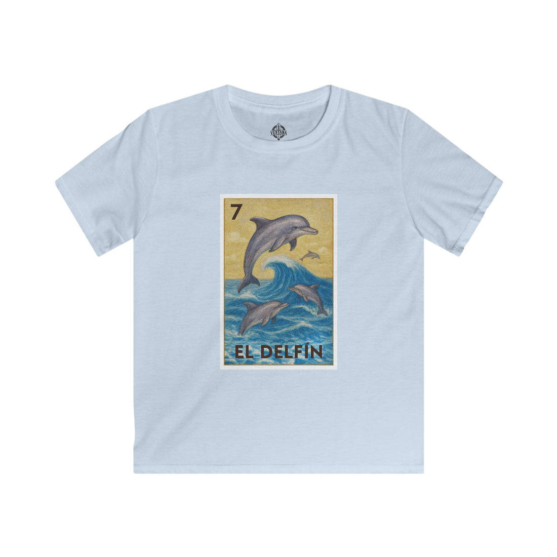 Dolphin Lotería Kids - Soft Style U.S. Cotton T-Shirt (El Delfín)