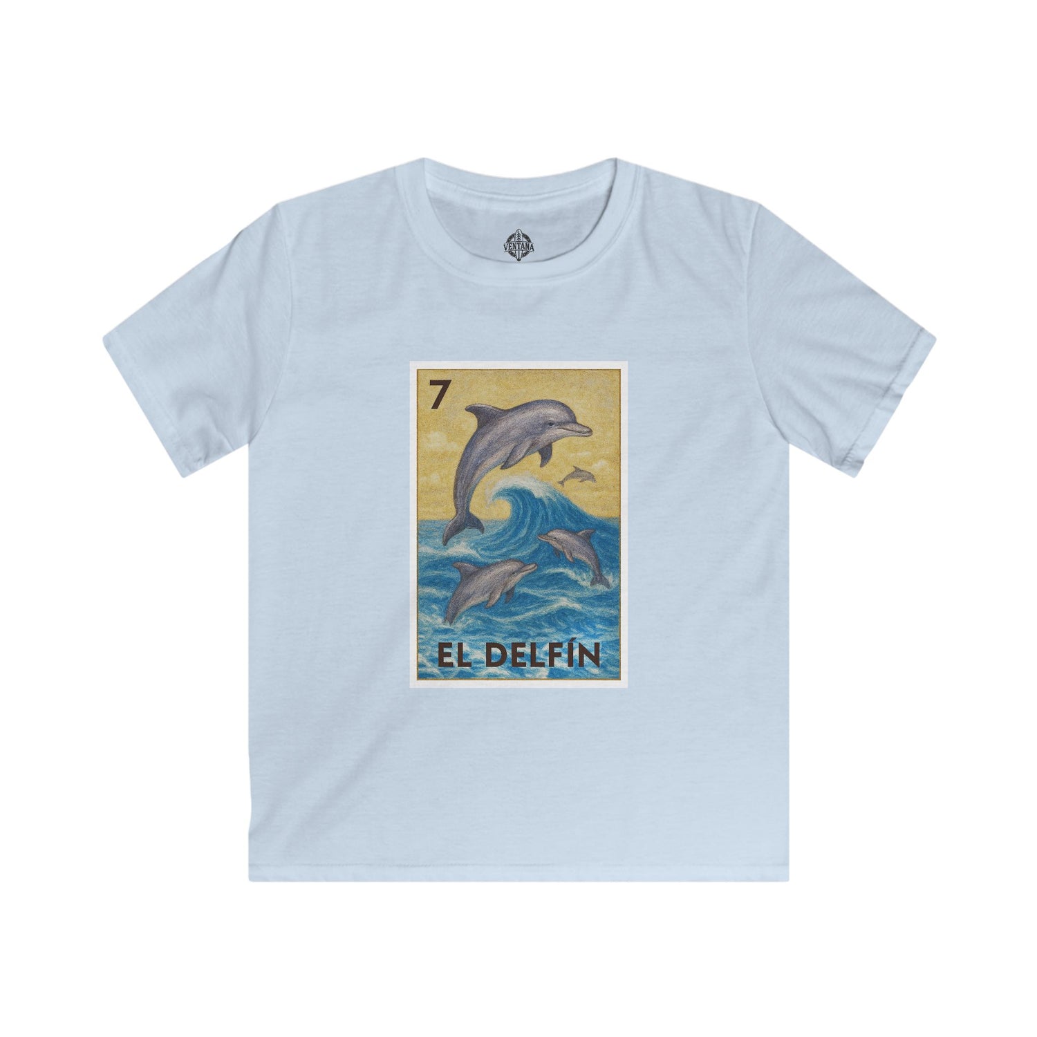 Dolphin Lotería Kids - Soft Style U.S. Cotton T-Shirt (El Delfín)