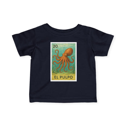 Octopus Lotería - Infant 100% Cotton T-Shirt (El Pulpo)