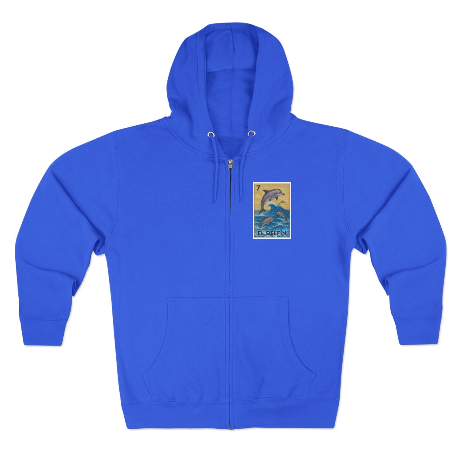 Dolphin Lotería zip fleece hoodie image 6
