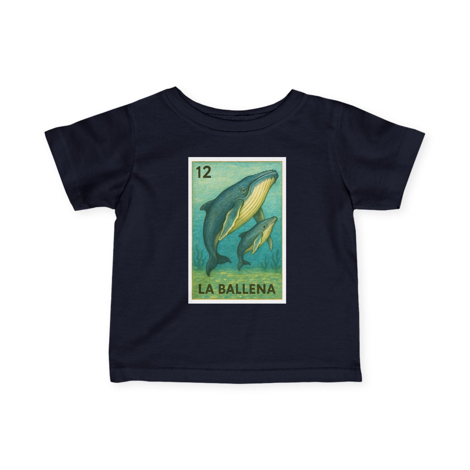 Whale Lotería infant cotton t-shirt image 3