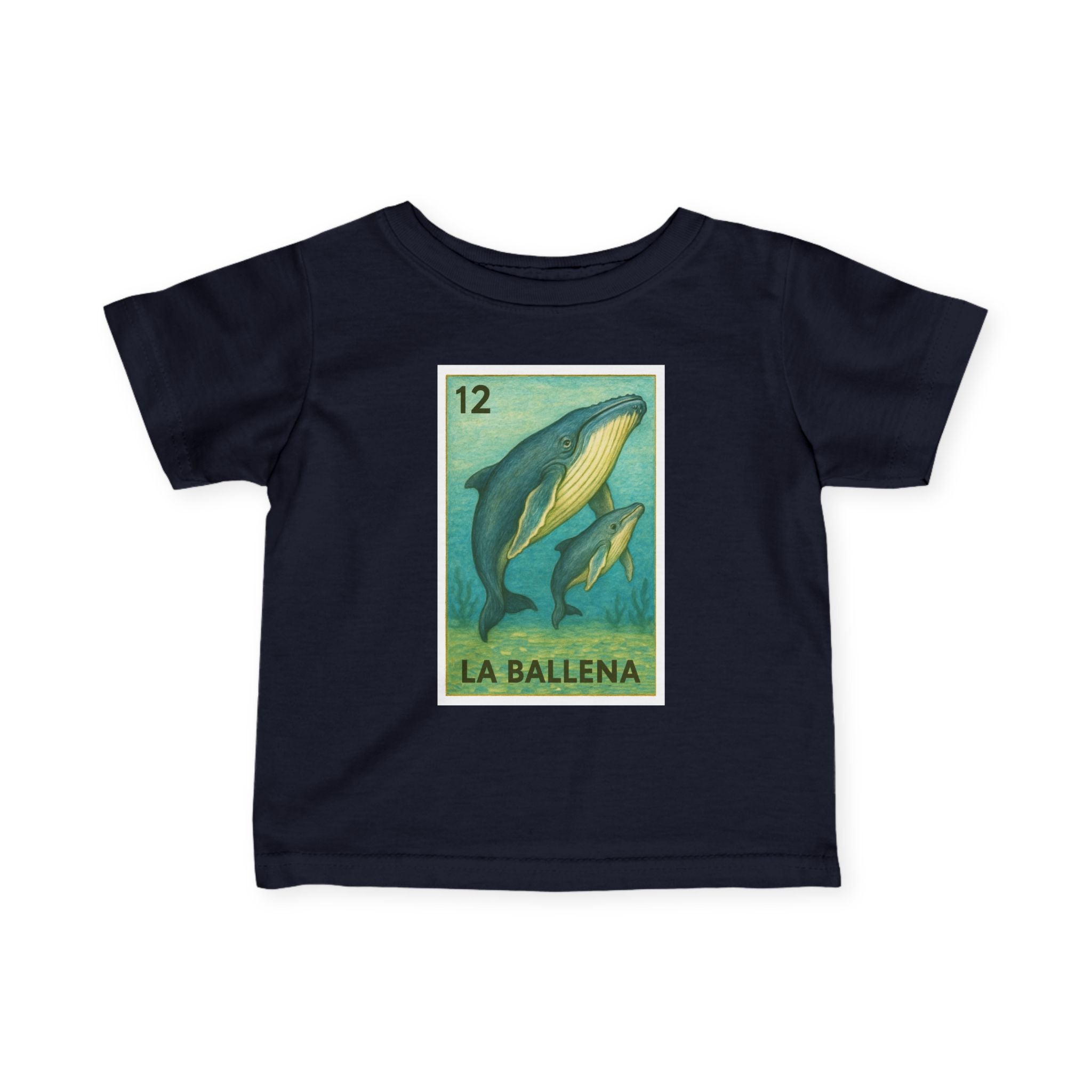 Whale Lotería infant cotton t-shirt image 3