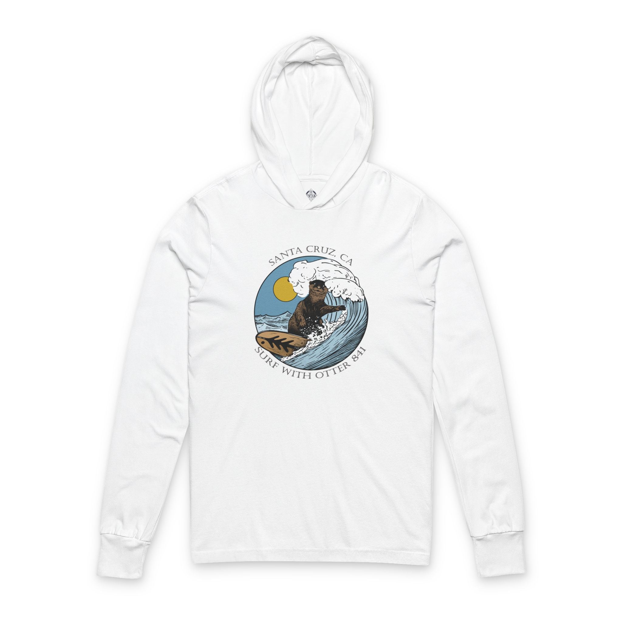 Otter 841 by Thiago Bianchini cotton hooded long sleeve t-shirt image 4