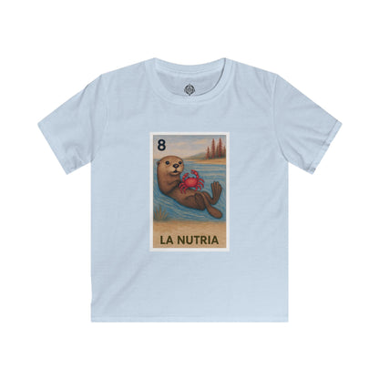 Sea Otter Lotería kids soft style t-shirt image 2