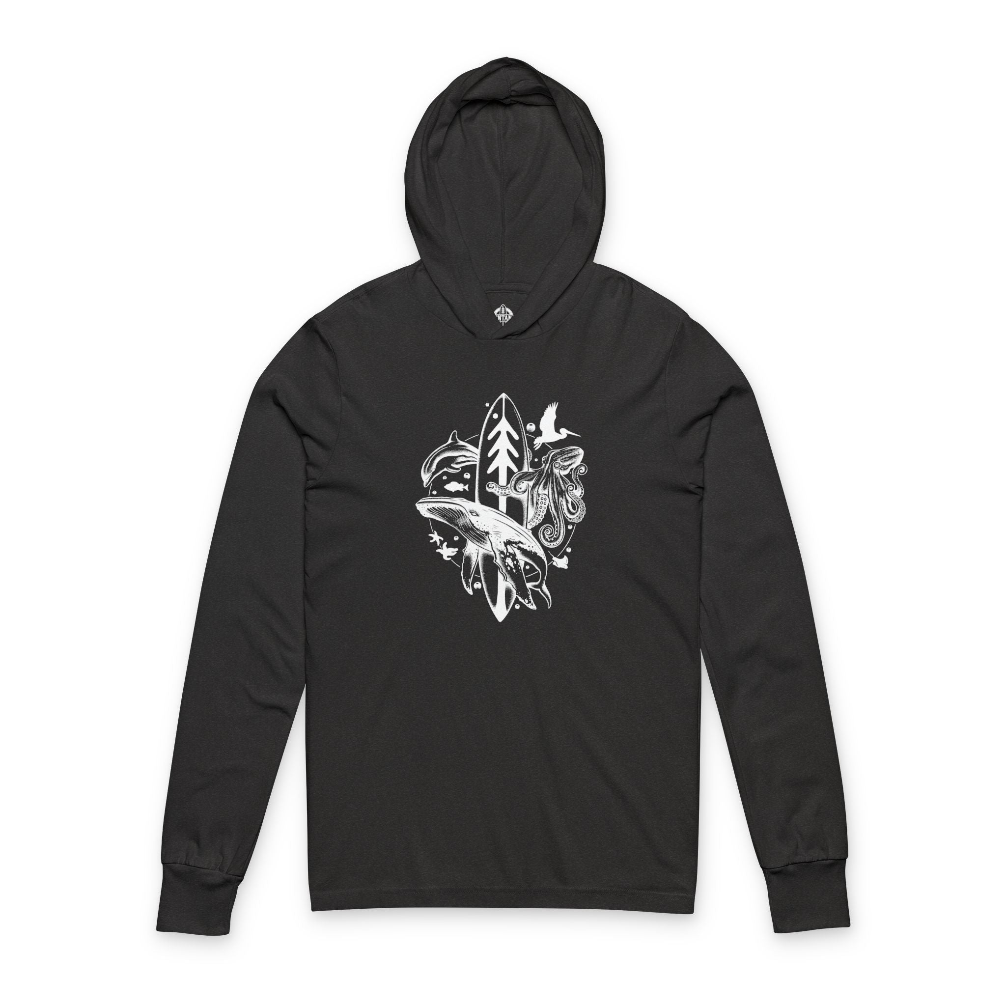 Ventana Monterey Bay by Thiago Bianchini cotton hooded long sleeve t-shirt image 5