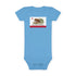 California Surfing Bear Flag baby cotton onesie image 1