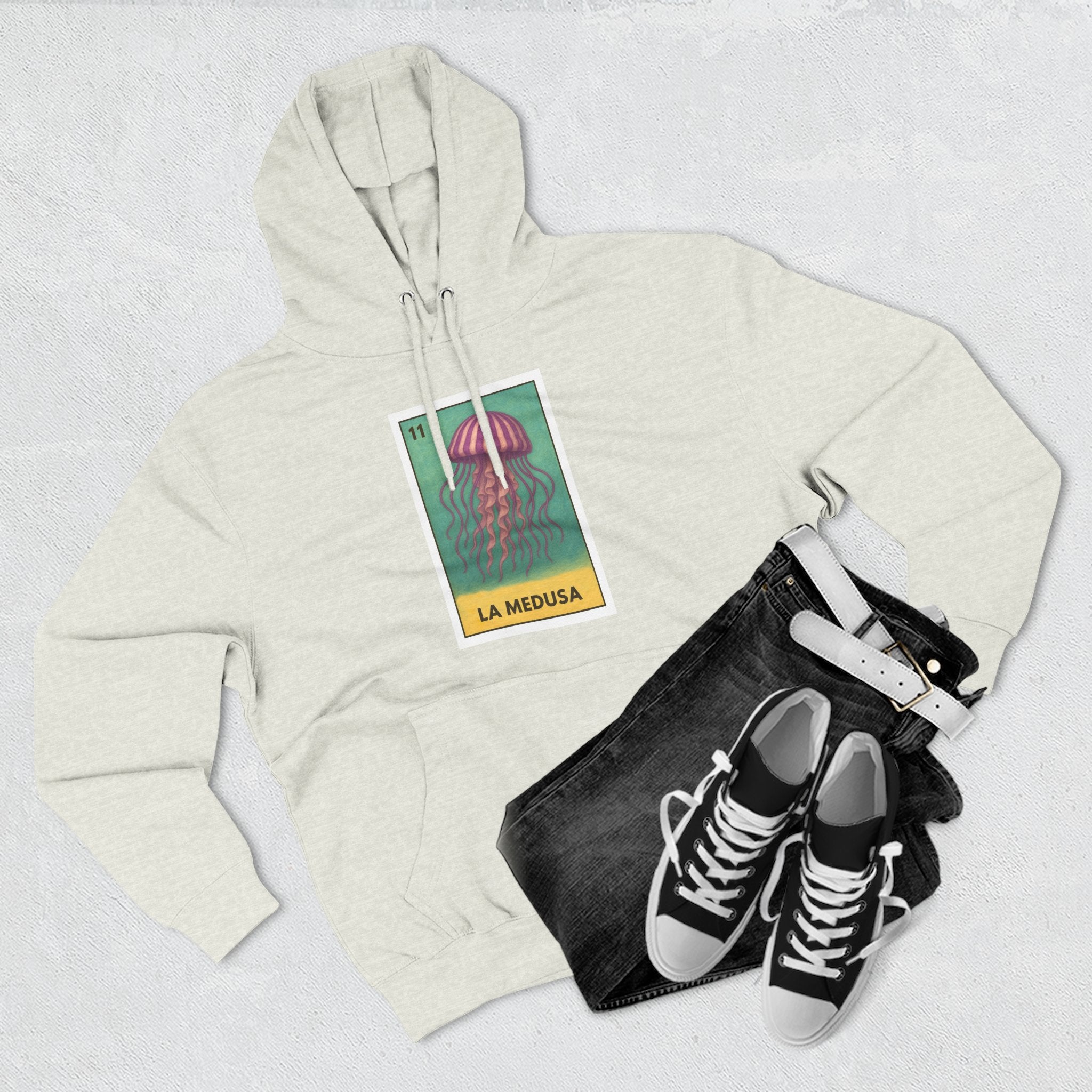 Sea Jelly Lotería Fleece Hoodie