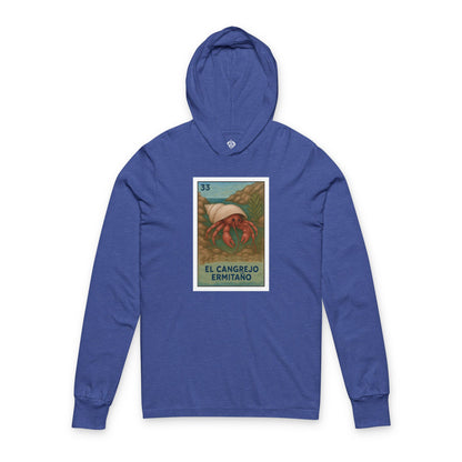 Hermit Crab Lotería cotton hooded long sleeve t-shirt image 6