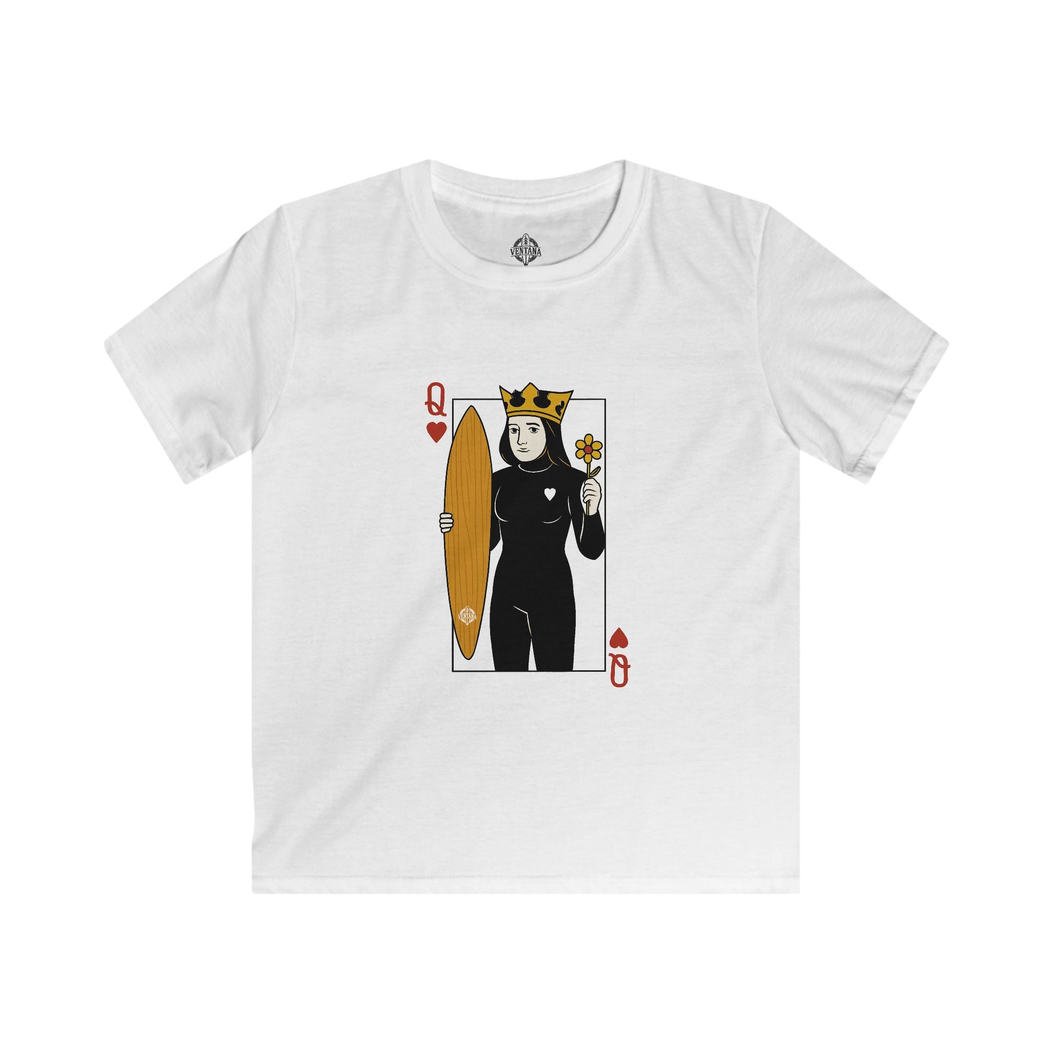 Queen of Hearts Surfer kids soft style t-shirt image 4