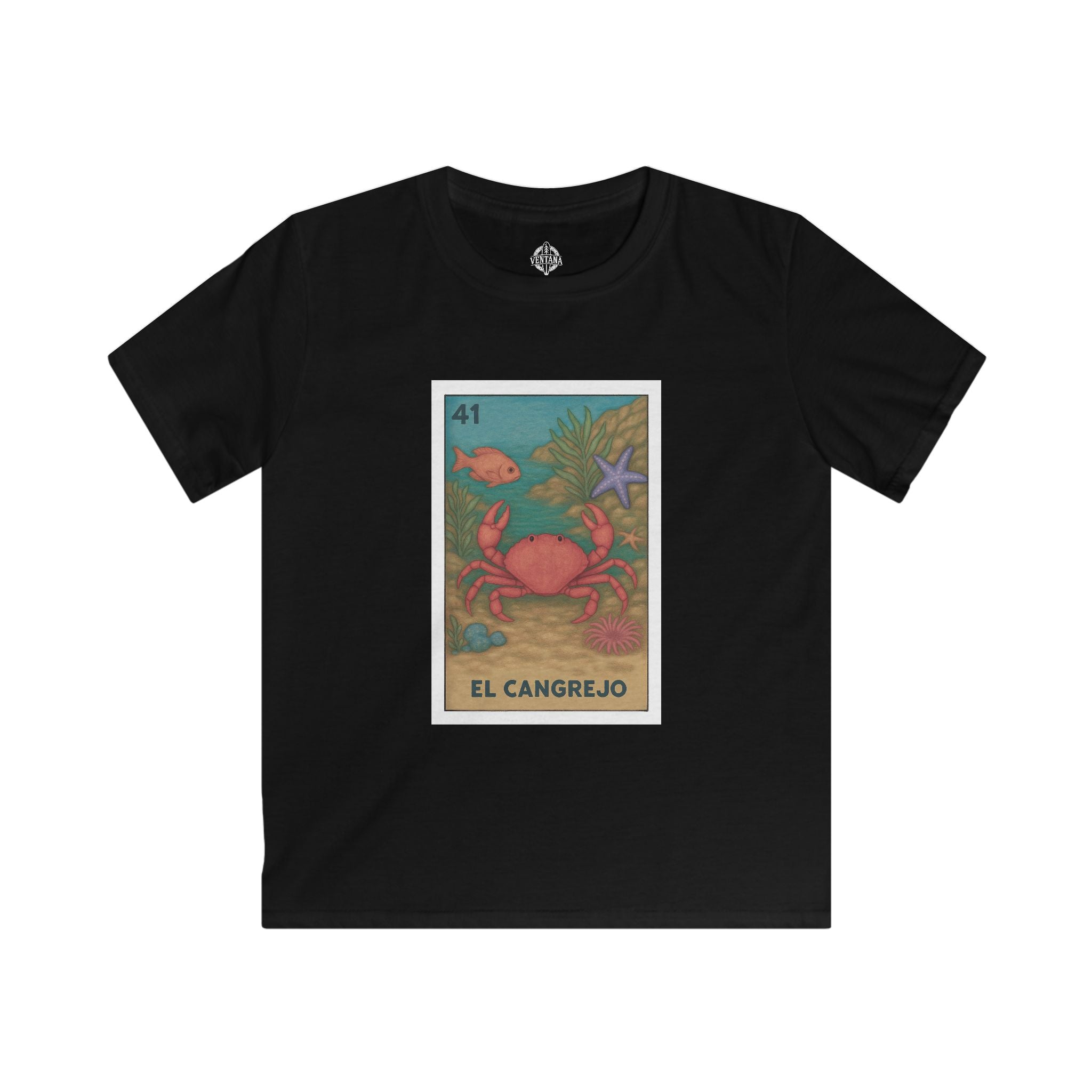 Crab Lotería kids soft style t-shirt image 5