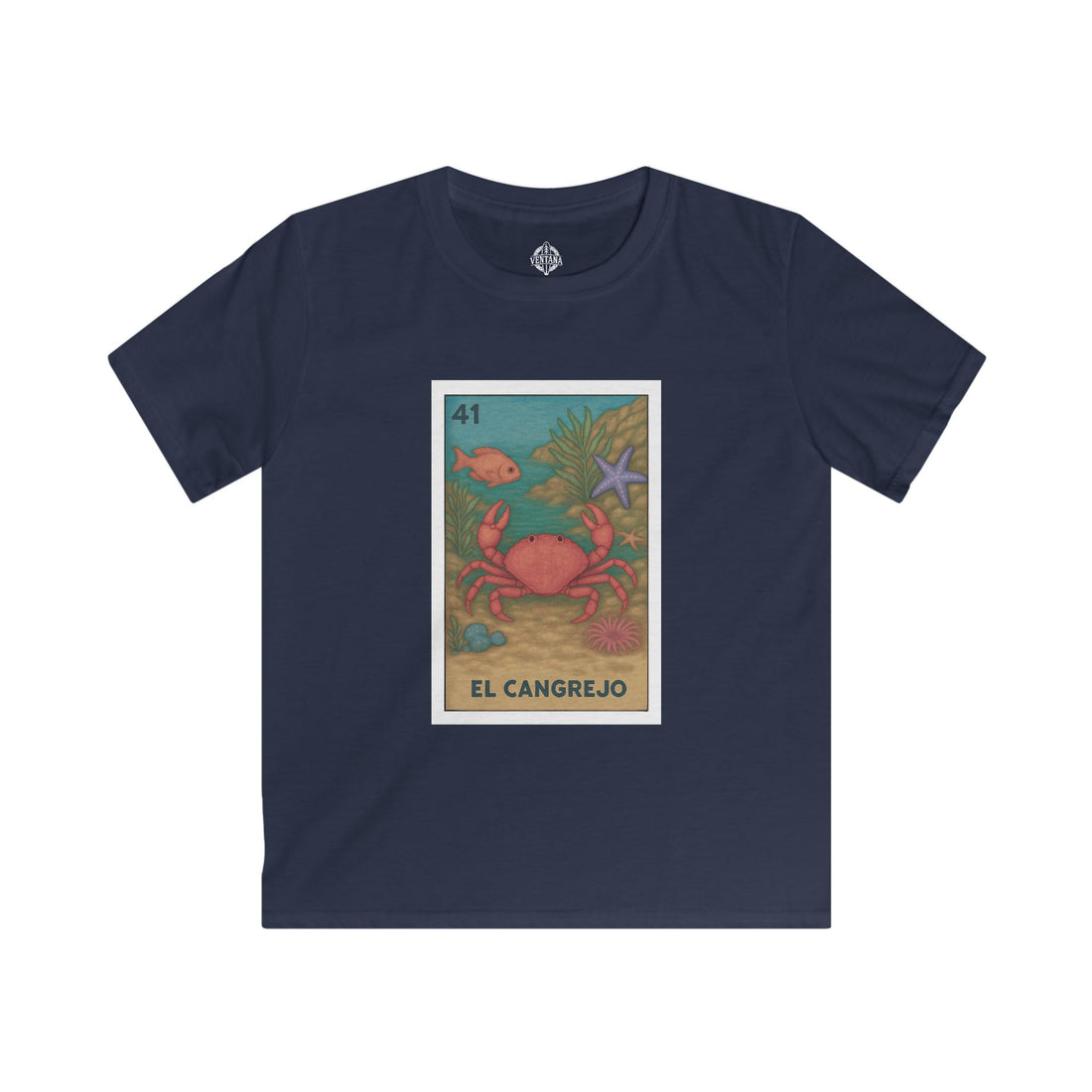 Crab Lotería Kids - Soft Style U.S. Cotton T-Shirt (El Cangrejo)