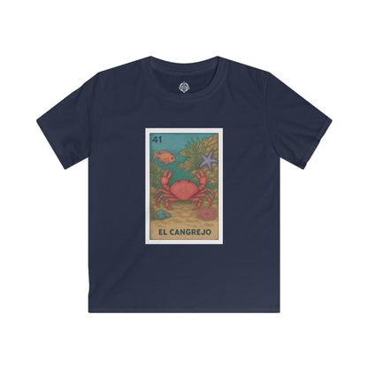 Crab Lotería kids soft style t-shirt image 1