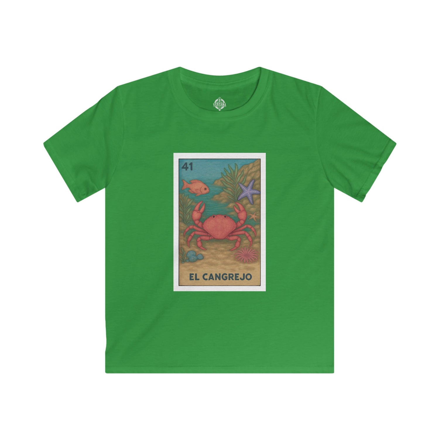 Crab Lotería kids soft style t-shirt image 8