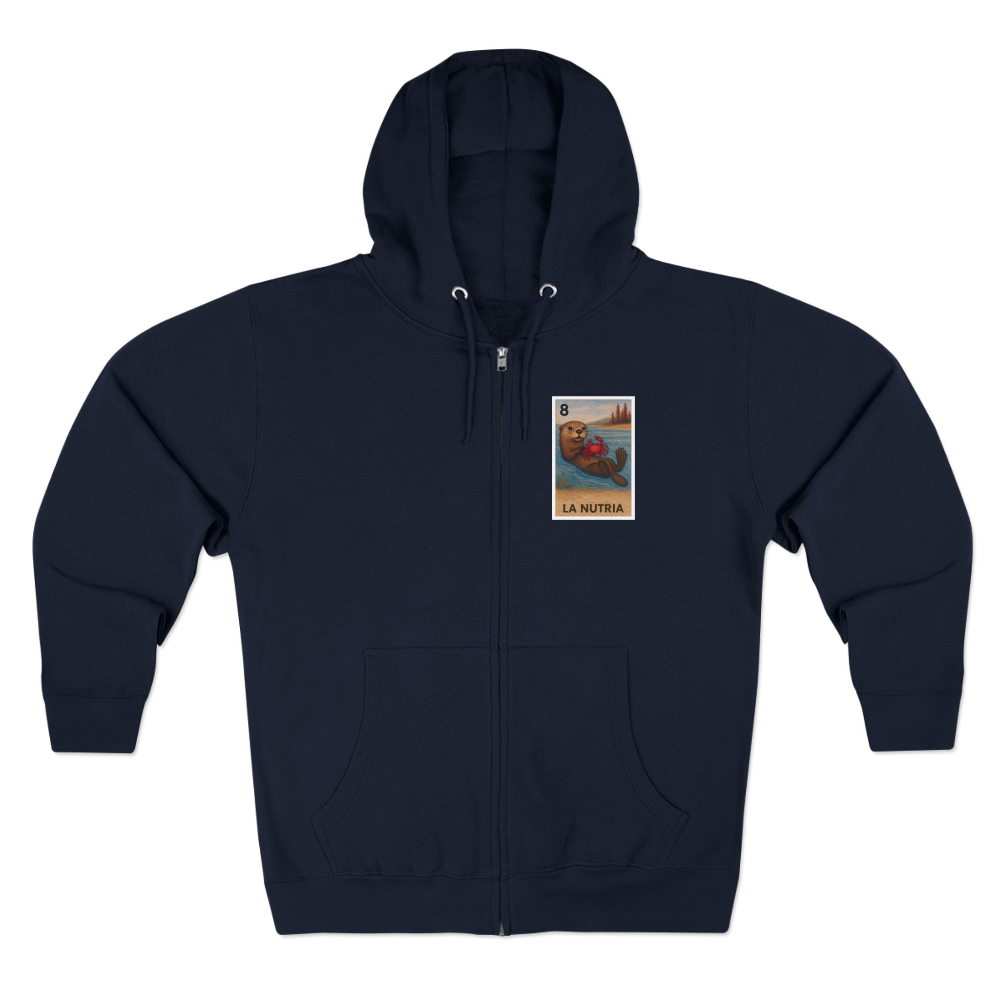 Sea Otter Lotería zip fleece hoodie image 1