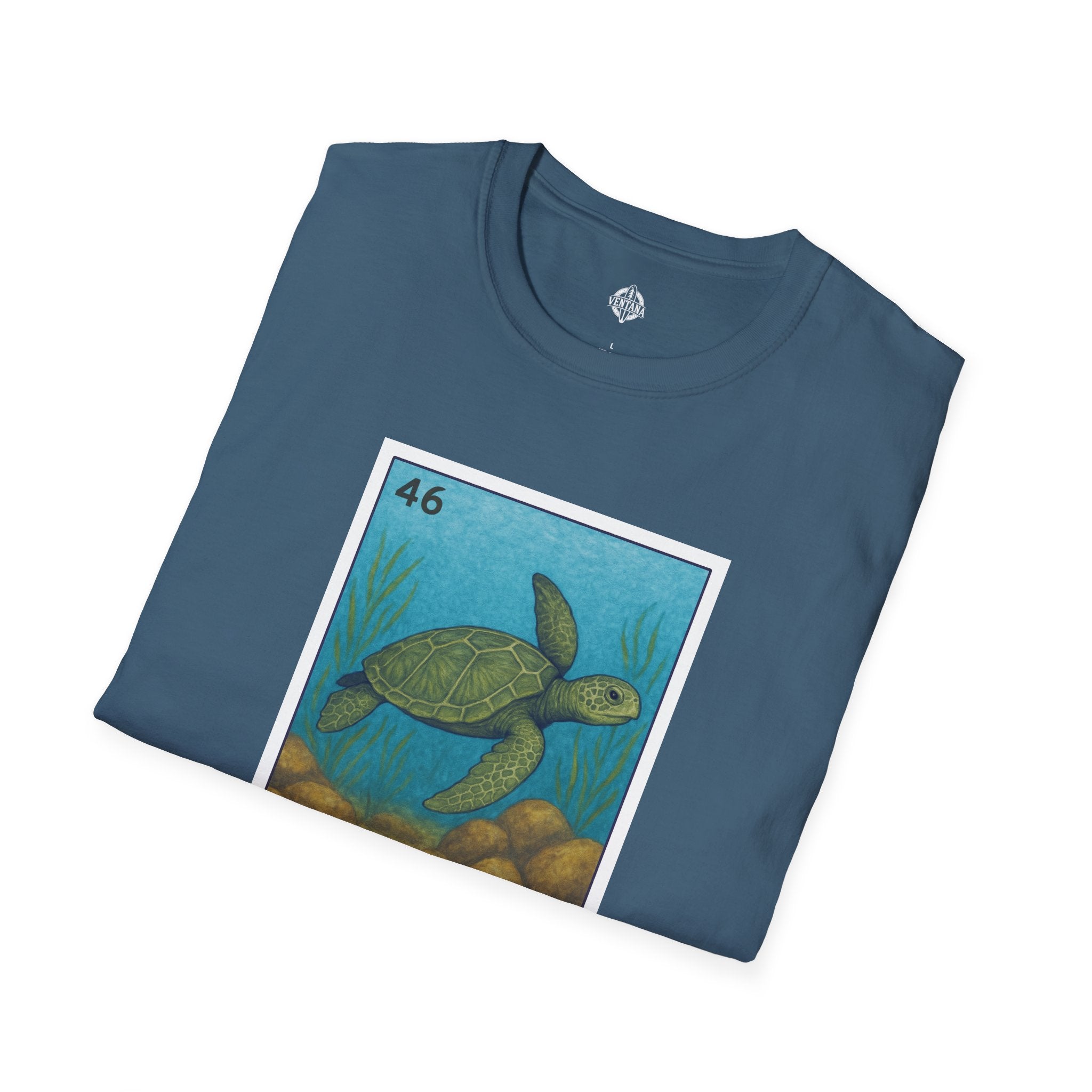 Turtle Lotería Unisex - Soft Style U.S. Cotton T-Shirt (La Tortuga)