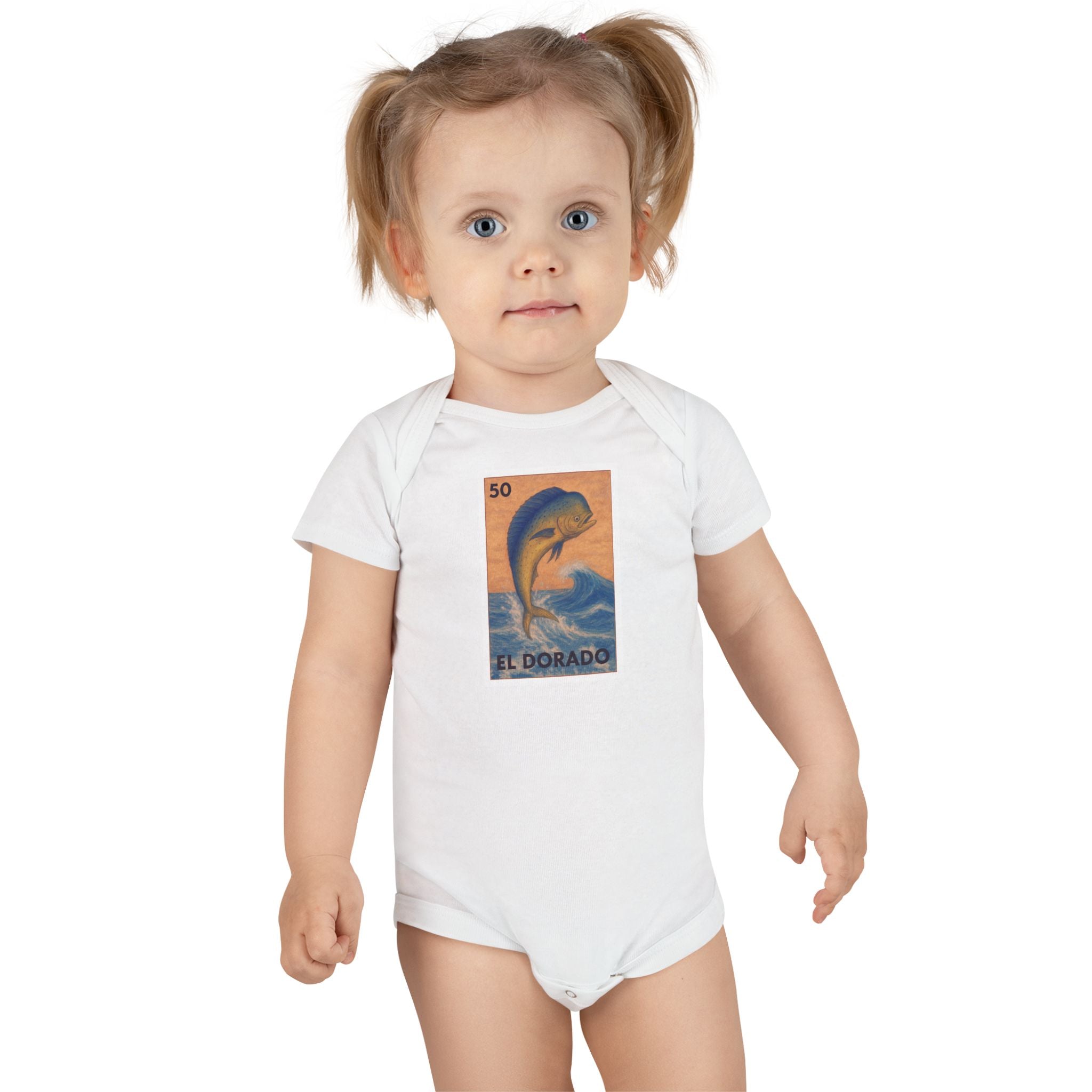 Dorado Lotería baby cotton onesie image 7