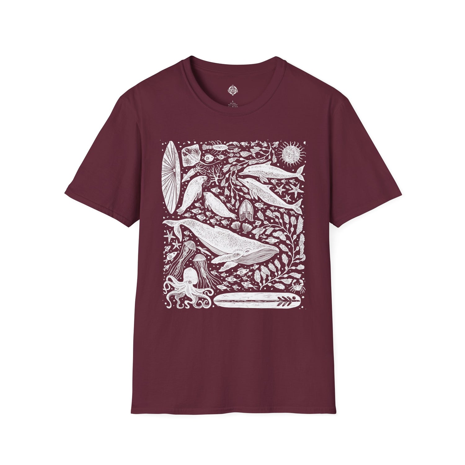 Ventana Marine Life by Lili Arnold cotton t-shirt image 7