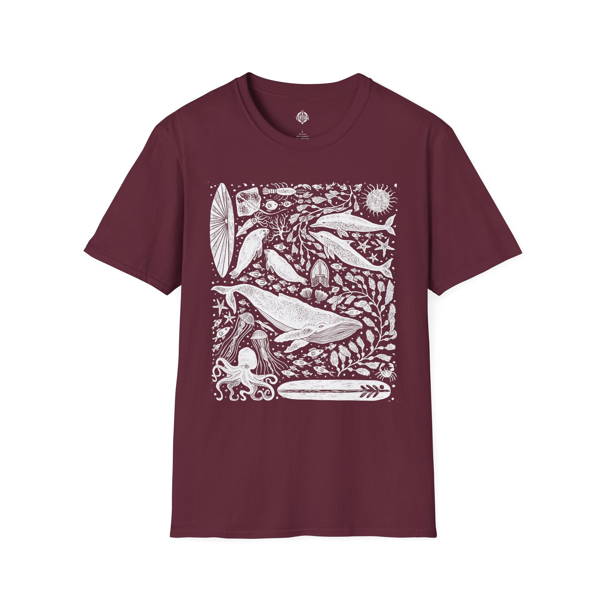 Ventana Marine Life by Lili Arnold cotton t-shirt image 7